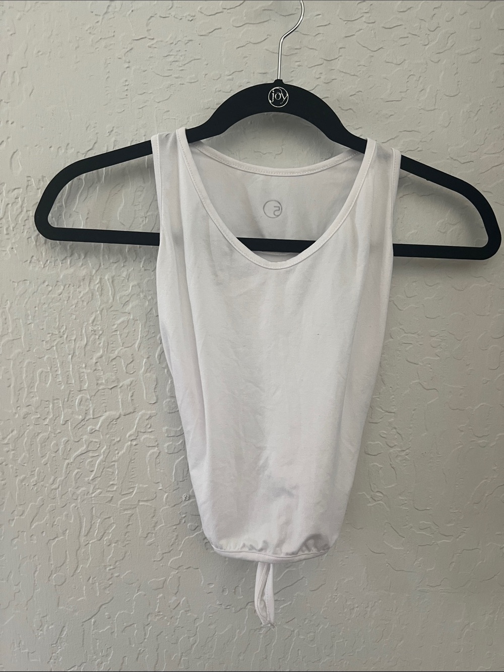 White 5 dancewear tank, Youth large.